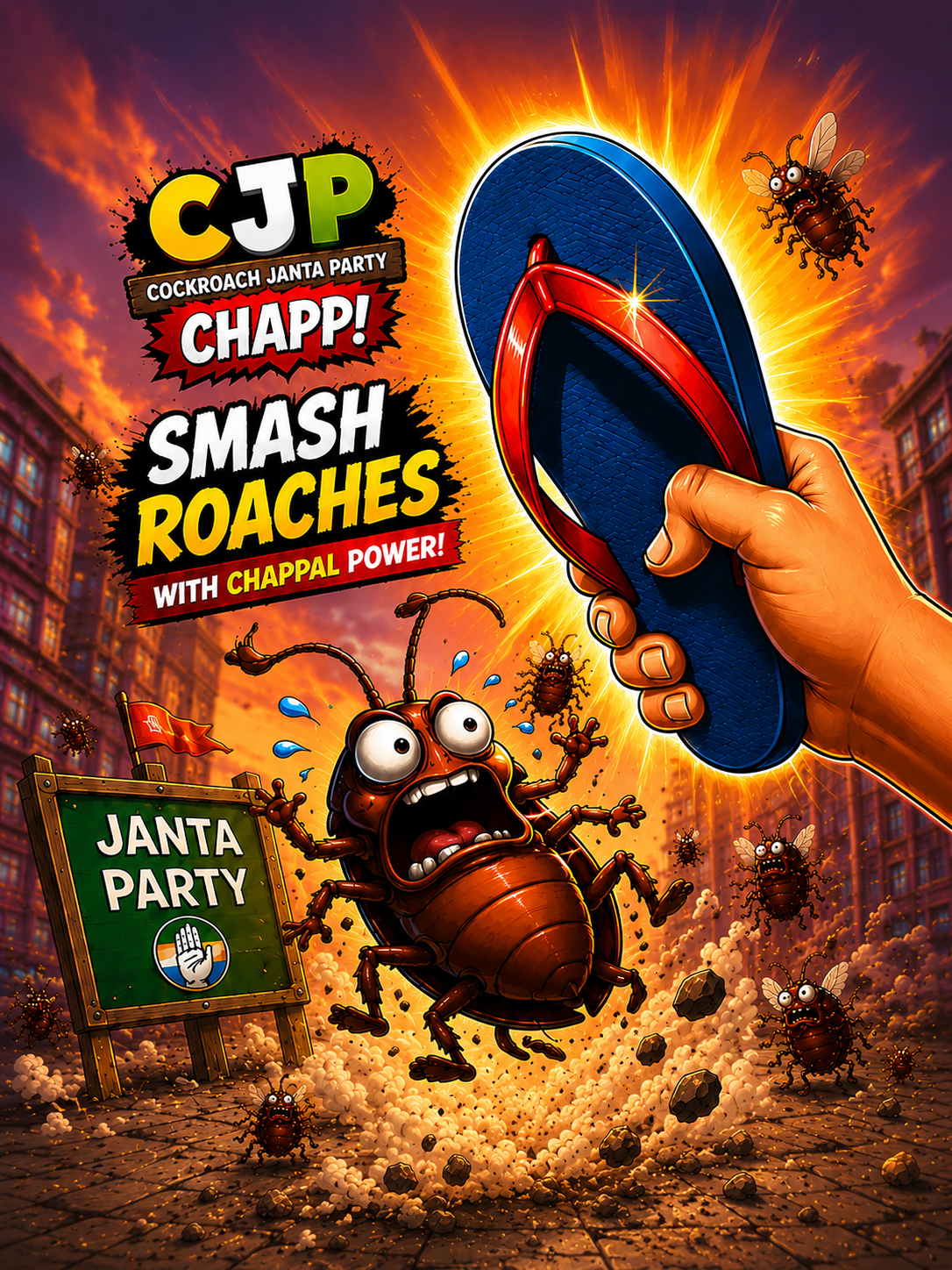 Cockroach Janta Party artwork